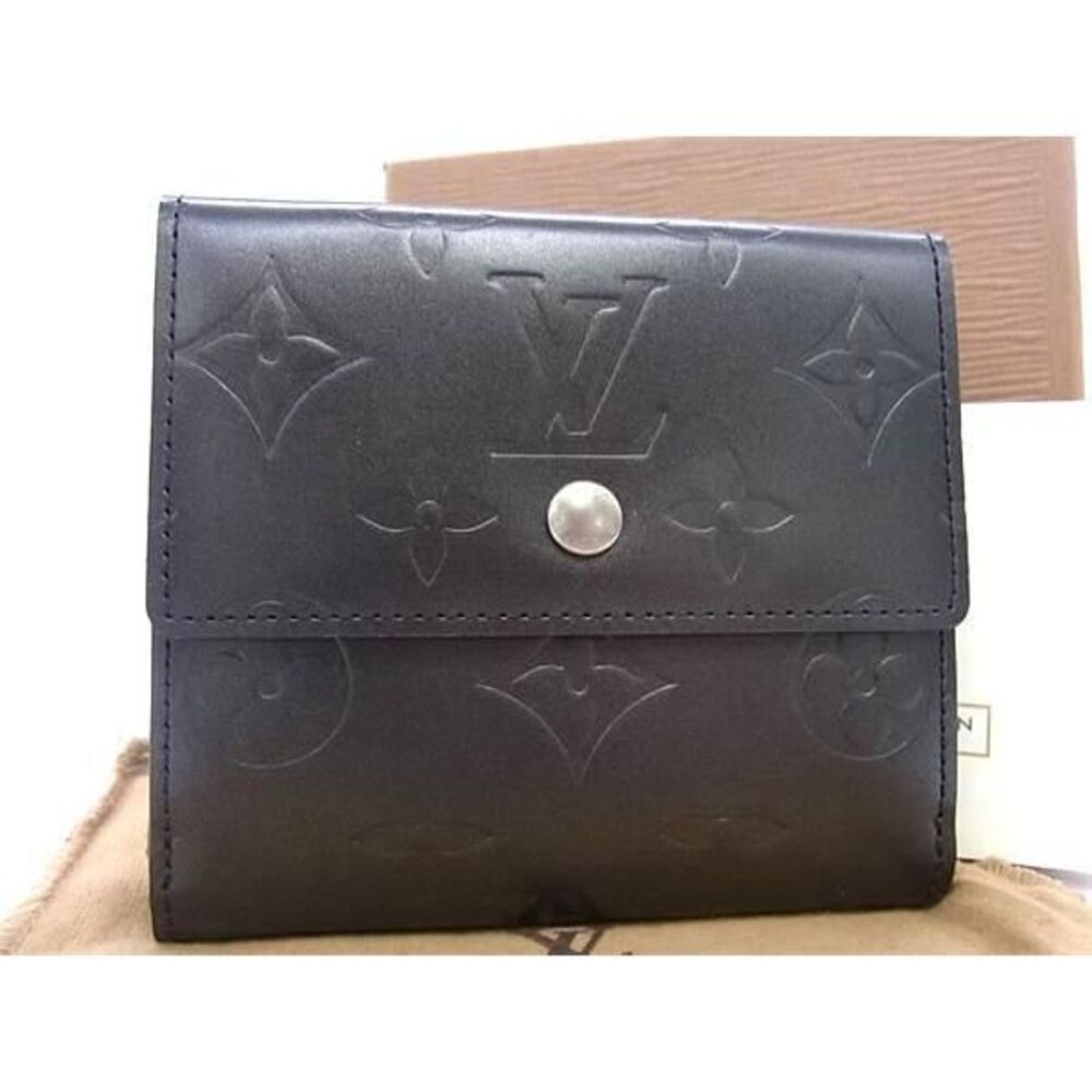 LOUIS VUITTON Monogram Matte Portemonnaie Billet Carte Credit Tri fold Wallet